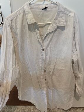 Cotton On White Button-Down Shirt